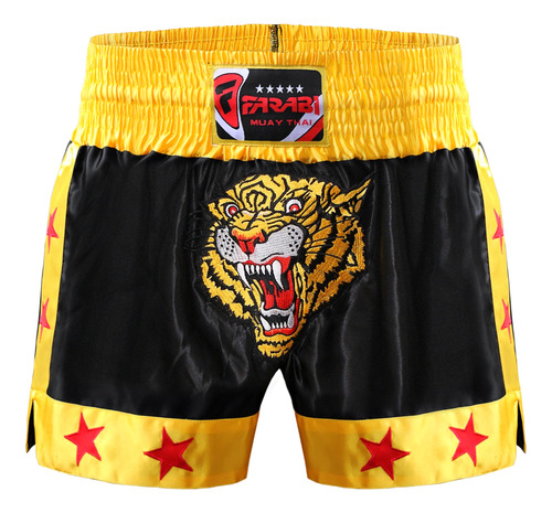 Muay Thai Pantalones Cortos Kick Boxing Entrenamiento Saté.