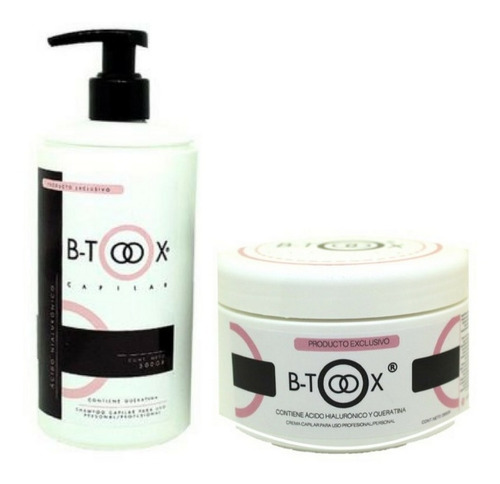 Shampoo B-toox 500 Grs + Crema B-toox 250grs + Envío Gratis 