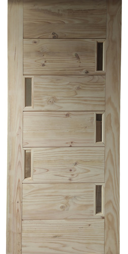 Puerta Exterior Pino Radiata, Maciza Medida 70-75 X 200 Cm