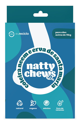 Coleira Antiparasitas Para Cães E Gatos - Natty Chews G Peso mínimo do animal 15 kg