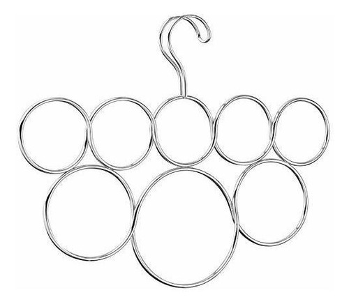 Idesign Classico Metal 8-loop Bufanda Percha, Holder Sin Gan