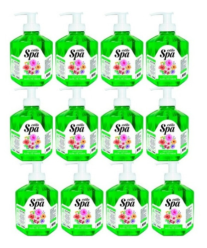 Estilo Spa Jabon Liquido Aloe Y Te Verde 300ml X12unidades