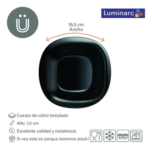 Vajilla luminarc vidrio opal 16 pzas sale