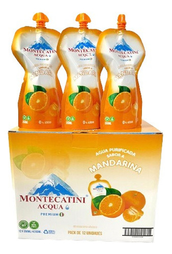 Doypack Agua Premium Mandari Caja 12 Uni X 350ml Montecatini