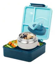 Comprar Lonchera Fiambrera Escolar Celeste - Bento Box Con Termo Celeste Bento Celeste