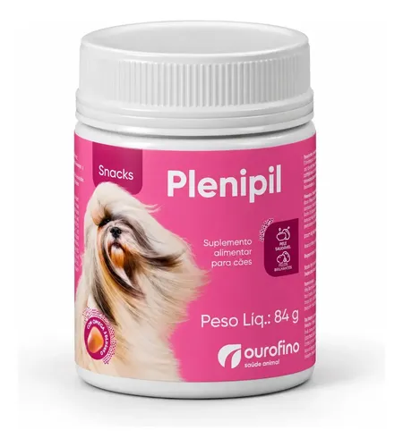 Ourofino Plenipil Snacks Suplemento Alimentar Cães Omega 3 Vitamina