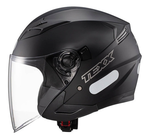 Capacete Com Viseira Solar Aberto Texx Ugello Solid Cor Preto Fosco Tamanho do capacete 56