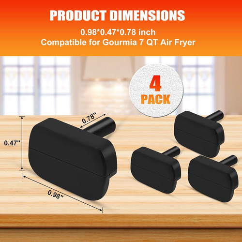 Patas De Goma Para Freidora De Aire Gourmia Gaf686 Gaf798 Ga