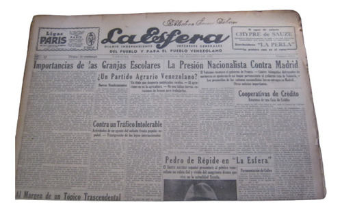 Periodico La Esfera Miercoles 4 De Agosto 1937 Original