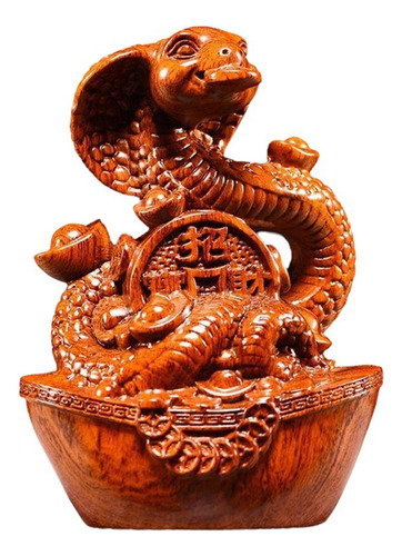 Estatua De Serpiente Tallada En Madera Del Año 2025 Para Esc