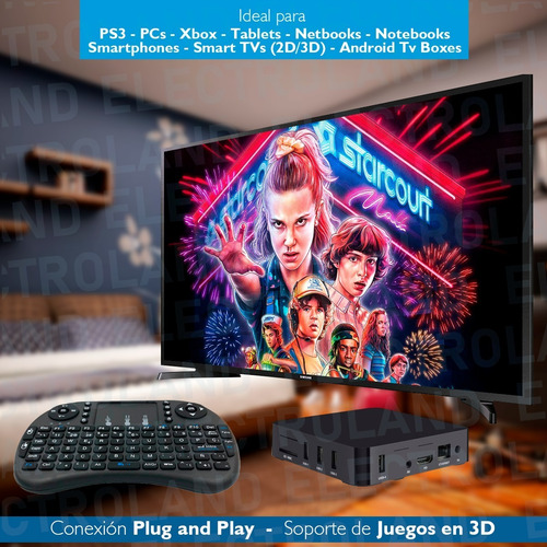 Convertidor Smart Convertir Tv Box Android Teclado Hdmi Rca