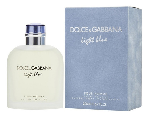 Perfume Dg Light Blue Men 200ml Original Importado Fact A 