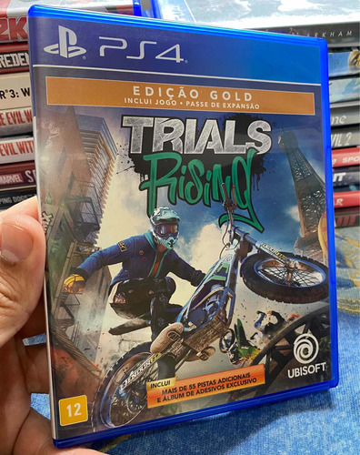 Trials Rising Edição Gold C/adesivos Ps4 Mid.fisica Original