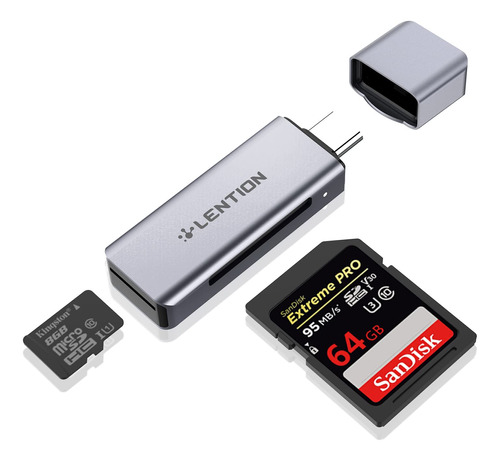 Lention Usb C To Sd/micro Sd Card Reader,  B07v3mp1ds_210324