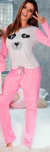 Imagen 1 de 1 de Pijama De Mujer Panda, Pantalon Y Blusa Manga Larga