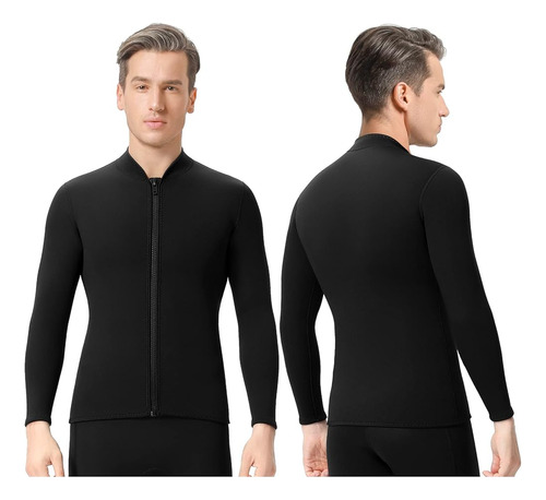 Realon Traje De Neopreno Top Hombres 2mm Chaqueta De Neopren