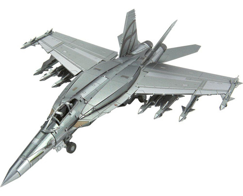 Metal Earth F/a 18 Super Hornet - Kit De Modelo De Metal 3d