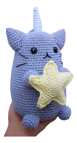 Gato Pusheen Unicornio Amigurumi