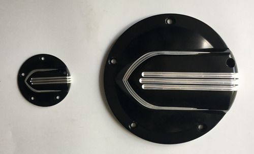 Derby Y Timer Cover V Cut Para Harley Twin Cam