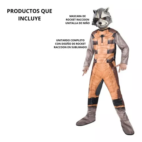 Tecnología malicioso parilla Disfraz Rocket Raccoon Guardianes De La Galaxia Niño