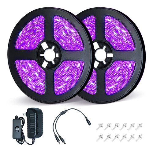 Kit De Tira De Luces Led Negras, 50 Pies/49.2 ft, No Imperme