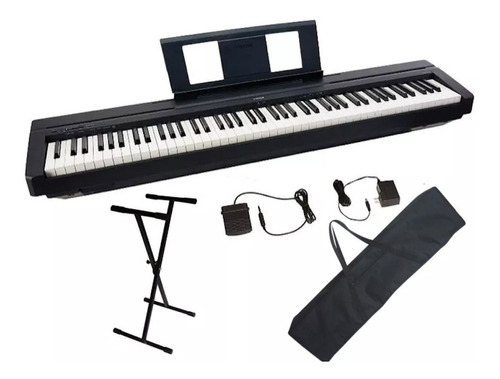 Teclado Yamaha Usb P45 Kit C/funda, Atril, Pedal, Adaptador 