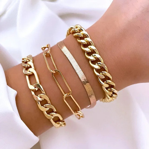 Pulseras Conjunto Eslabones Grandes