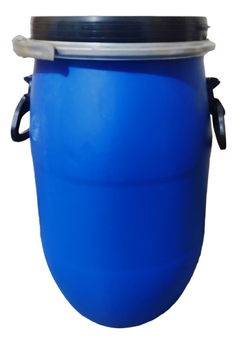 Tacho Tambor Cuñete C/suncho De Metal 30 Litros Azul (Usado)
