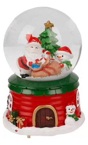 Esfera Bola Vidrio  De Navidad Viejo Pascuero 8x12cm