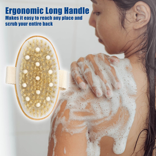 Nf1 Cepillo De Baño Ducha Exfoliante Espalda Masaje