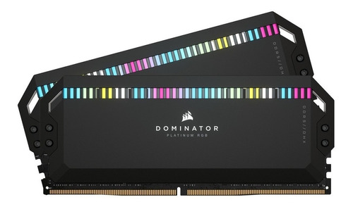 Memória RAM Dominator Platinum RGB color preto  32GB 2 Corsair CMT32GX5M2X5600C36