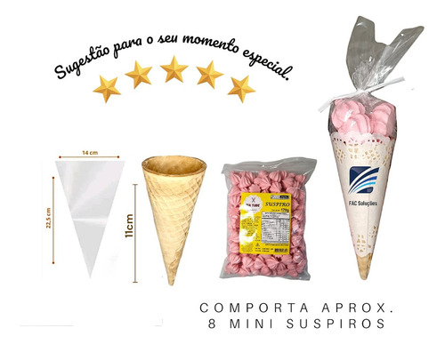 Mini Suspiros Caseiro Artesanal 170g Rosa