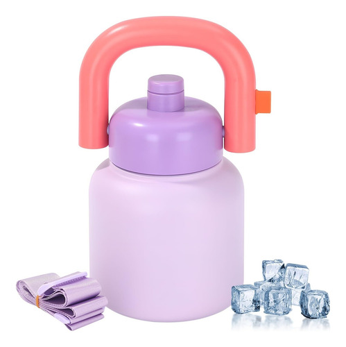 Botella Térmica Acero Inoxidable Para Mujer Con Asa 1 Litro