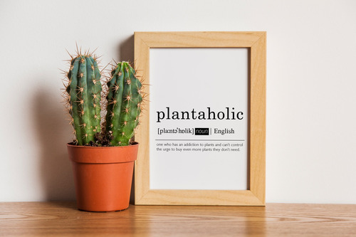 Cuadro Plantaholic - Estilo Minimalista