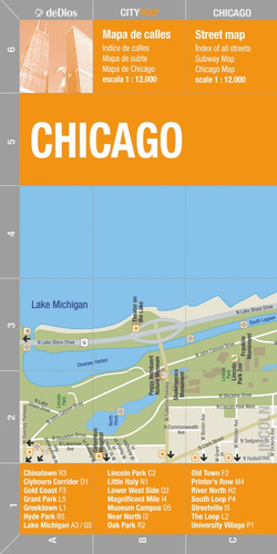 City Map Chicago. De Dios Guías De Viaje.