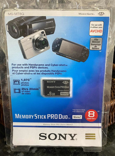 Cartão D Memória Sony 8gb Original-memory Styck Produo Mark2