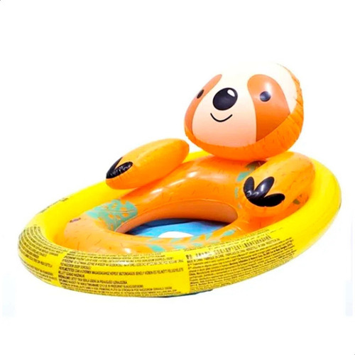 Flotador Asiento Inflable Salvavidas Bebe Animal Bestway Color Amarillo
