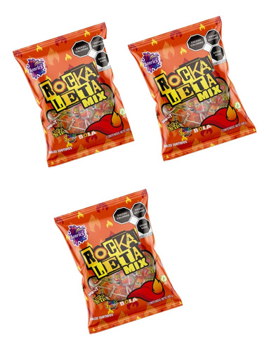 Paletas De Dulce Sonric`s Rockaleta Mix 400g 3 Pzas