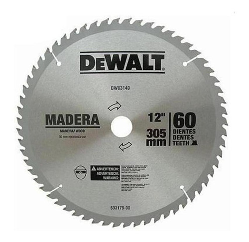 Disco De Serra Para Madeira 12 60 Dentes Dw03140 Dewalt