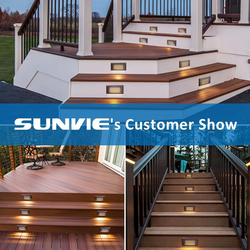 Luces De Escalera Sunvie De Bajo Voltaje Para Exteriores, 5