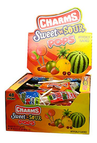 Paquete 48 Paletas Dulce-agridulce Charms, 5 Sabores