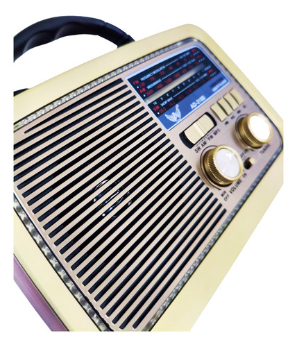 Rádio Retrô Bluetooth Am Fm Usb Sd Bivolt Cores Vintage