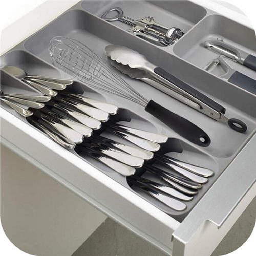 Imagen 5 de 7 de Bandeja Organizador Cubiertos Utensilio 36x37cm Cocina Cajón