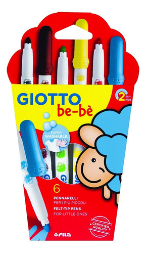 Marcadores Giotto Bebe X 6 Colores