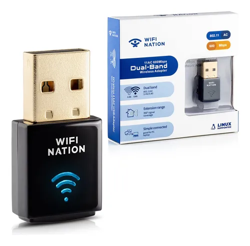 Adaptador Wifi Wifi Dongle Wifi Nation® Ac600 Usb 2,4 Ghz/5