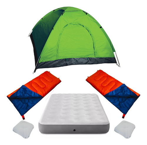 Carpa Iglú Liviana 4 Personas Colchón 2 P Almohadas Bolsas