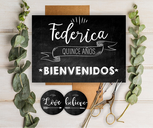Kit Chalkboard Quince Años