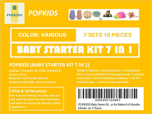 Popkids 7 En 1 Juguetes Para Bebés Montessori Toys Bath Bath
