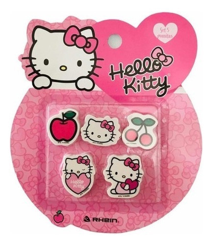 Set De 5 Gomas De Borrar Sanrio Hello Kitty Rhein
