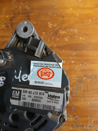 Alternador De Meriva Usado En Buen Estado.